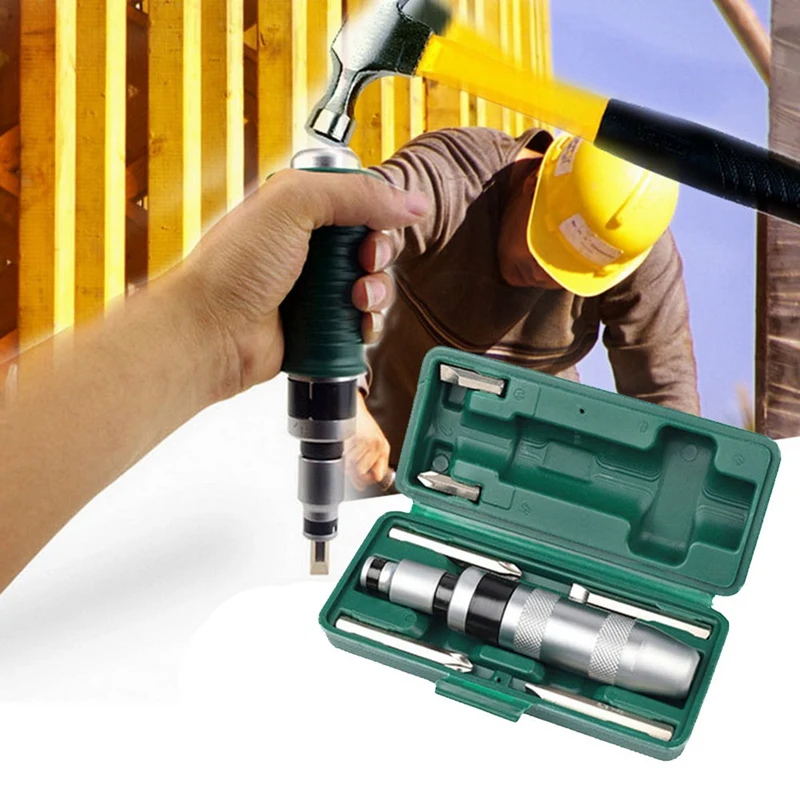 1 Set cacciavite avvitatore a percussione strumento manuale portatile per allentare i bulloni rimuovere il Set di cacciaviti di fissaggio ostinato