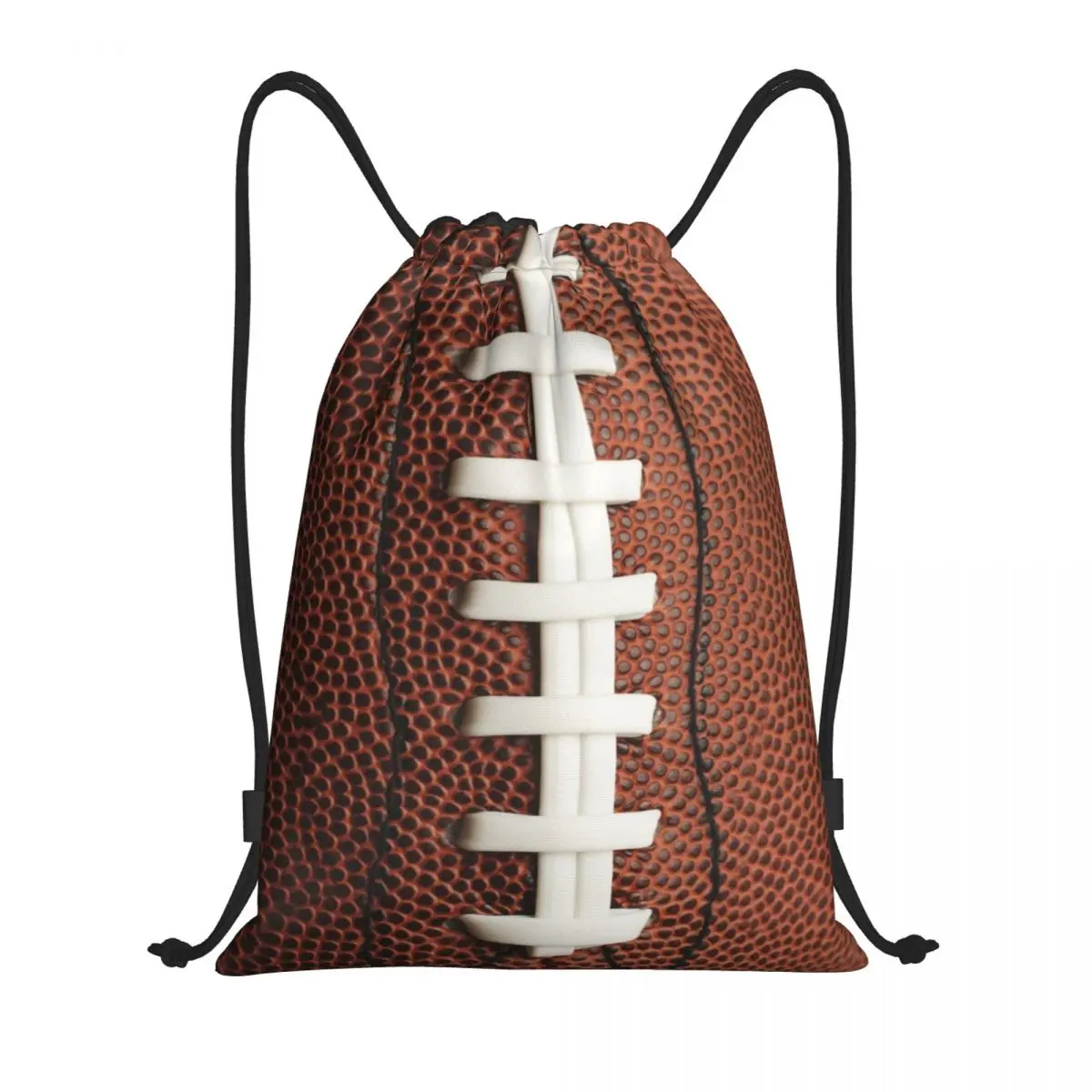 

Rugby Stitching Football Drawstring Backpack Women Men Sport Gym Sackpack Portable Shopping Bag Sack