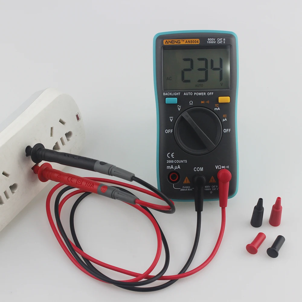 ANENG8004 Digital Multimeter 2000 Counts Auto Back Light /DC Voltmeter Transistor Tester Frequency Diode Temperature