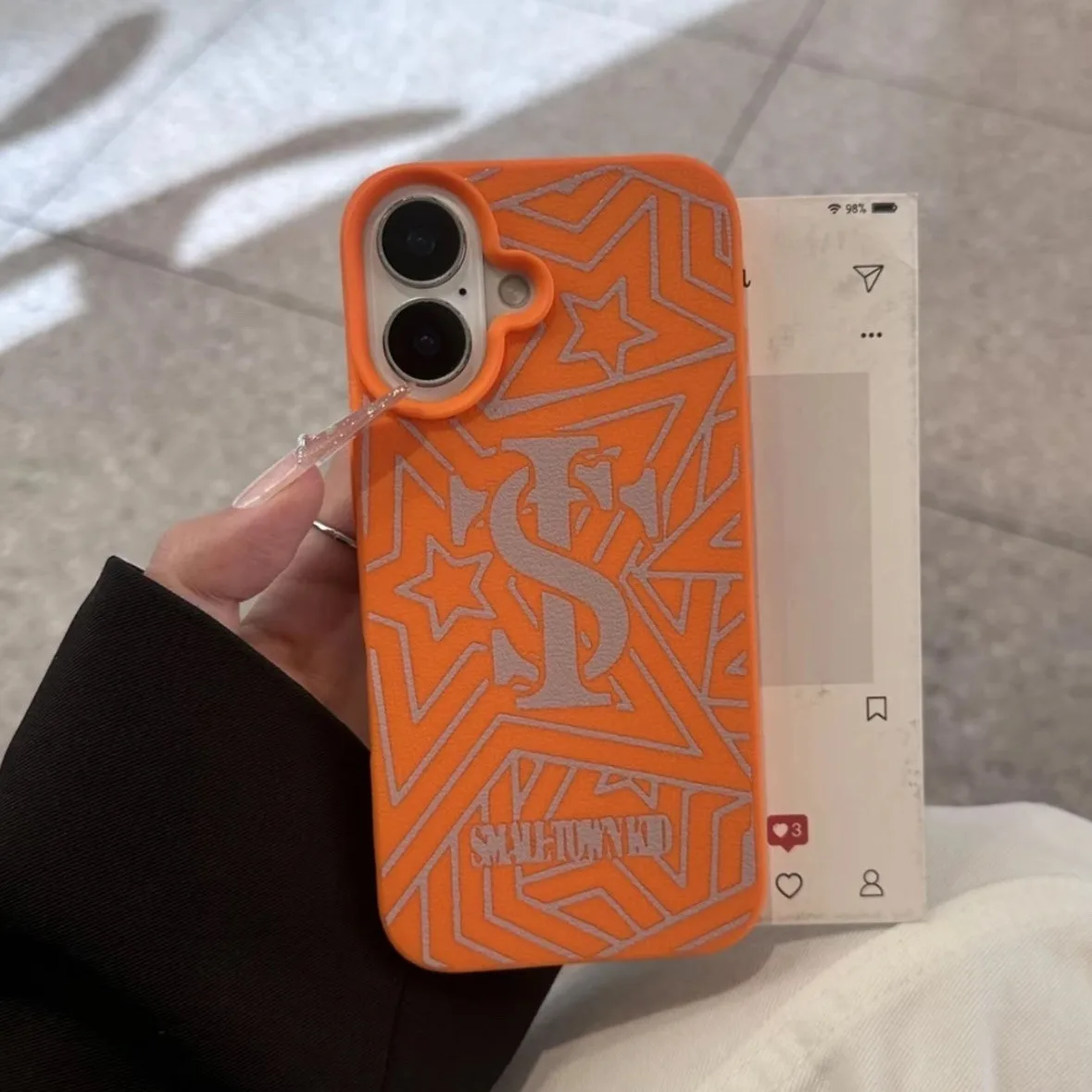 الإبداعية على شكل نجمة الإنجليزية قضية الهاتف آيفون 17 16 15 14 13 12 11 برو ماكس XSMax XS XR X 7 8 زائد الكرتون لينة الغطاء الخلفي #6