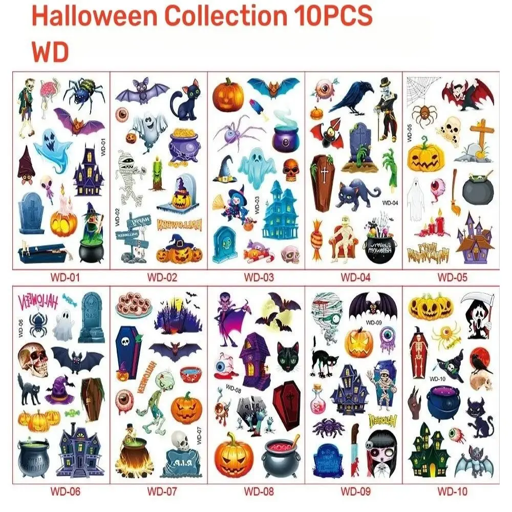 

Bloody Scars Halloween Temporary Tattoos Face Patch Scar Spider Design Tattoo Stickers Spider Scar Lifelike DIY