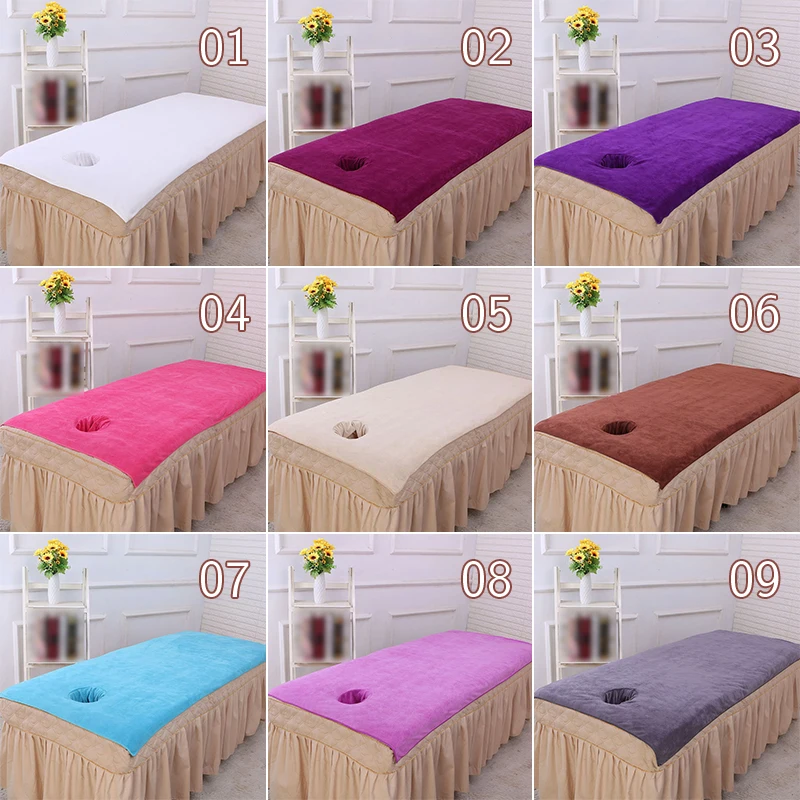 Superfine Fiber Soft Beauty Salon Bed Towel With Hole SPA Massage Bed Table Cover Massage Physiotherapy Thicken Bath Towel