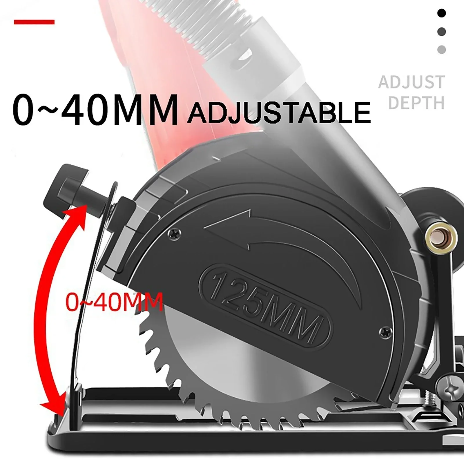 Convertitore smerigliatrice angolare manuale per taglierina staffa smerigliatrice regolabile in profondità 40mm per tagliare lo strumento da tavolo per la lavorazione del legno con righello di guida