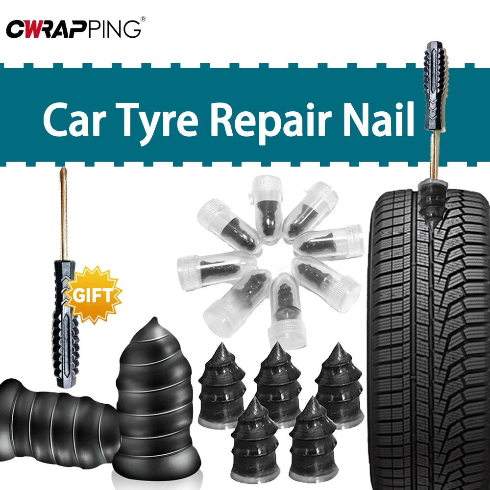 

100Pcs Tire Repair Tool Nails with Screw Repair Tool Wholesale Motorcycle Vacuum Tyre Repair Tire Puncture Kit Car Accessories