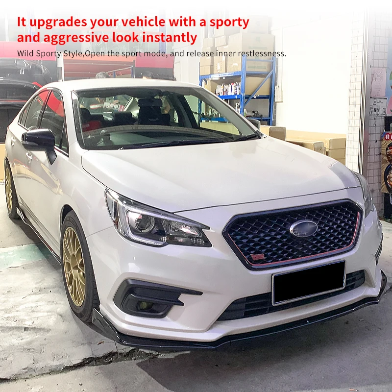 

Front Bumper Lip Spoiler For Subaru Legacy 2017-2022 Sport Bumper Lip Diffuser Splitter Protector Car Modification Body Kit