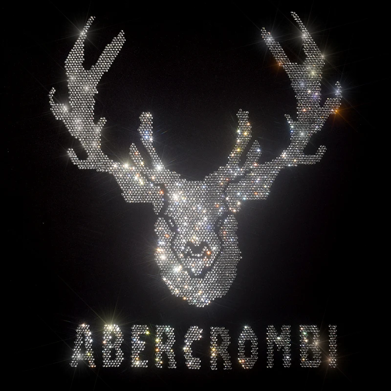 High-quality full-diamond animal head ironing on sweater outerwear and accessories. Fashionable large patches.
