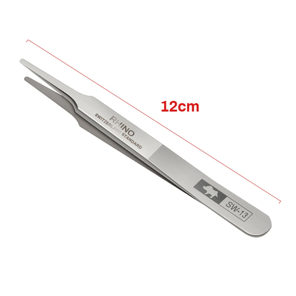 Anti-Magnetic Anti-Acid Super Hard RHINO SW Tweezers Set Switzerland Standard Special Tip Precision Forceps For Repairing Tools