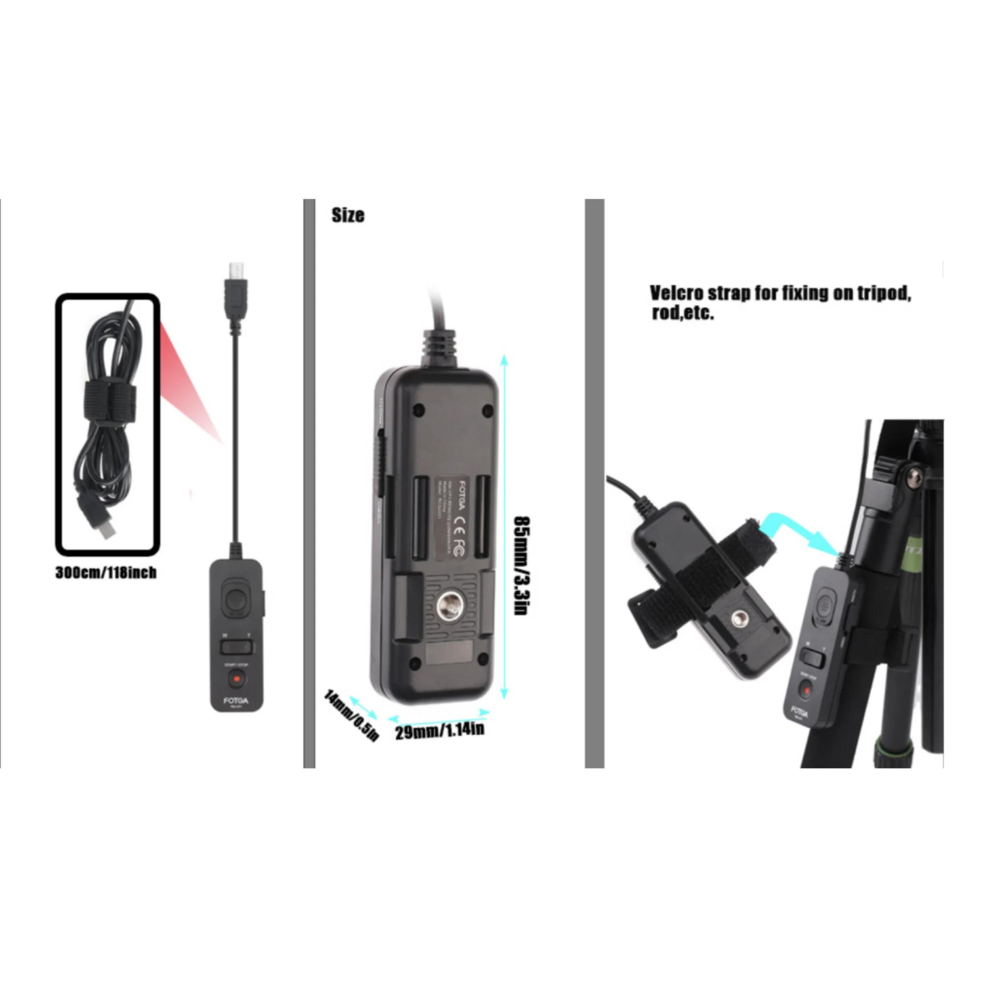 Fotga Remote Control Shutter Release Cords Cable for Panasonic GH2 GH3 GH4 GH5 GH5s GH6 GH7 G97 S1 S5 S5II S5M2X S5IIX S5K S5C R