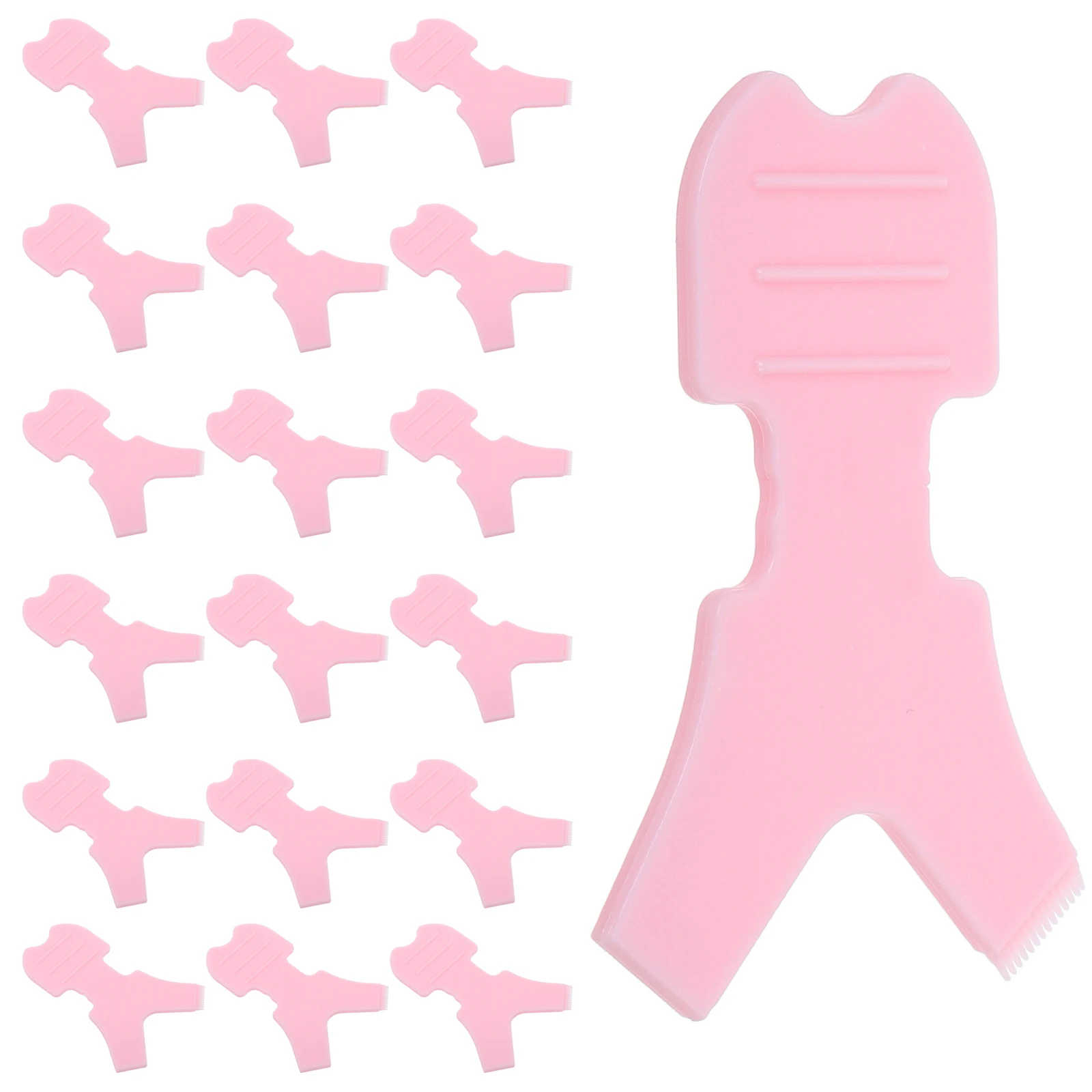 

50Pcs Y Comb Lash Lift Tool Silicone Eyelash Brush Eyelash Applicator Comb Lash Perm Lift Brush Makeup Tool Pink