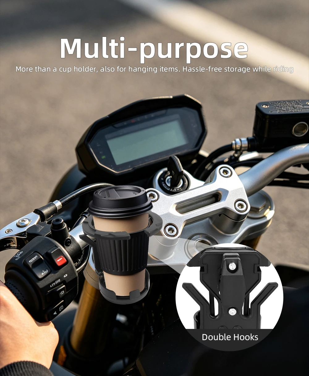 Faltbarer Motorrad-Getränkehalter, Leichter, Verstellbarer Schwarzer Wasserflaschenhalter für Elektrofahrräder, Sport- und Fahrradzubehör – Detail 9