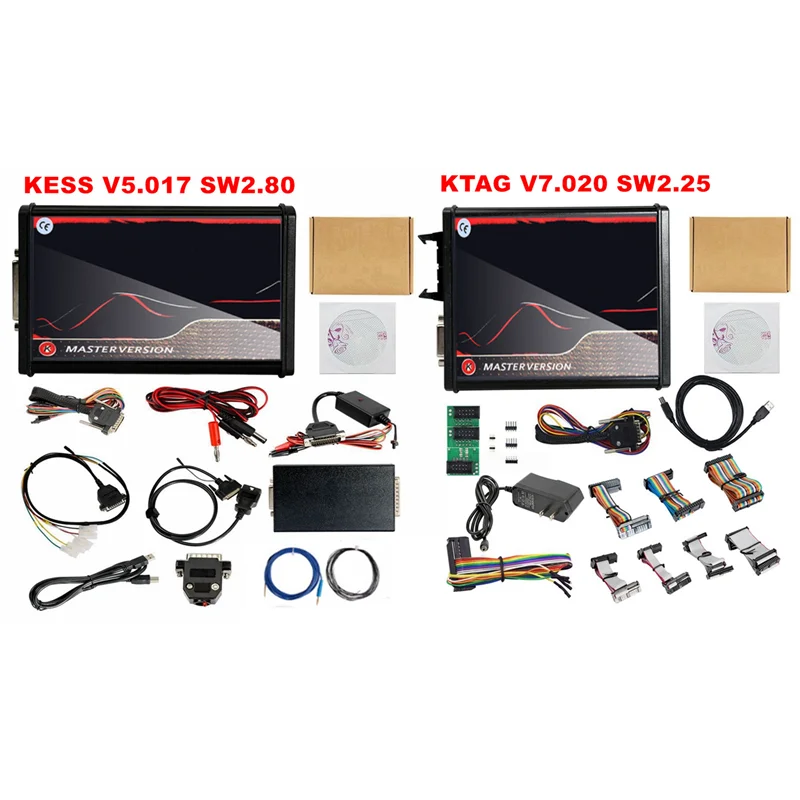 Online KESS V5.017 KTAG V7.020 4LED 2,25 OBD2 Auto ECU Chip Tuning Kit Red KESS Manager Kit Programmierer Tool