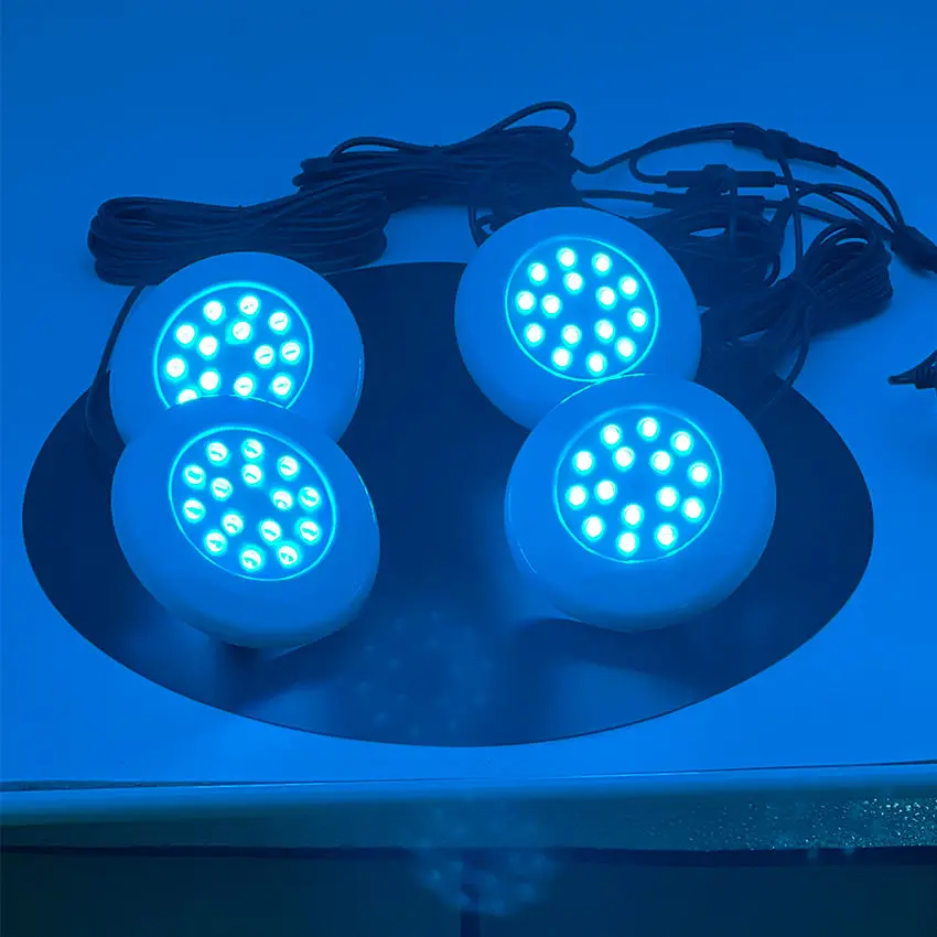 RGB Mini Pool Lights Color Change with Remote Control Private Swimming Pool Villa IP68 Waterproof  LED Underwater Spa Lamp