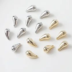 4PCS 14K Gold Plated Waterdrop Crescent Brass Beads Pendant DIY Earrings Necklace Jewelry Findings Material Accessories