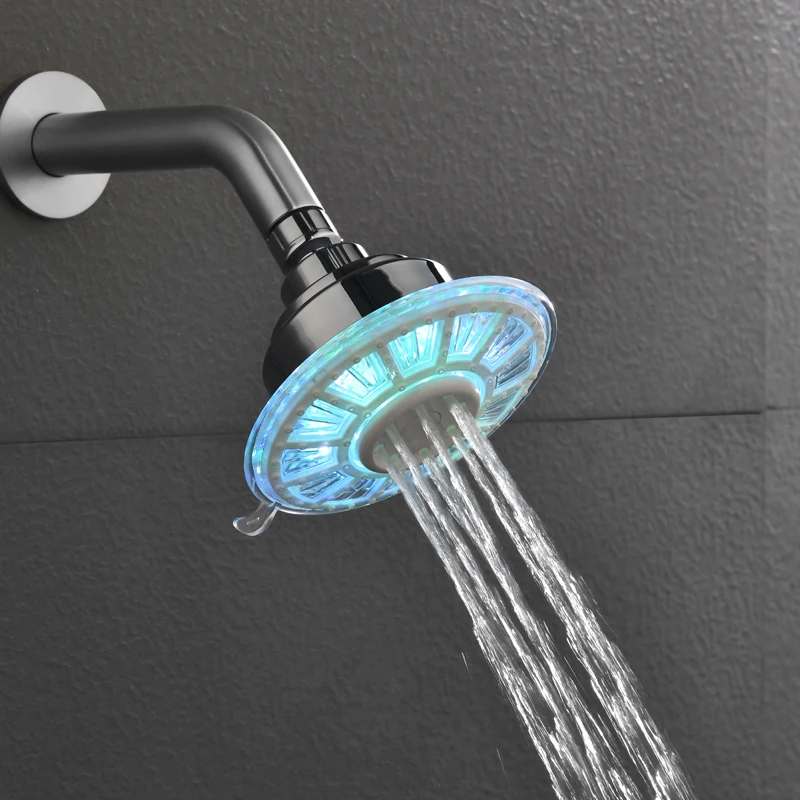 LED shower head Control Romantic bathroom shower head,Blue Color light Shower Head 8008-A31-C