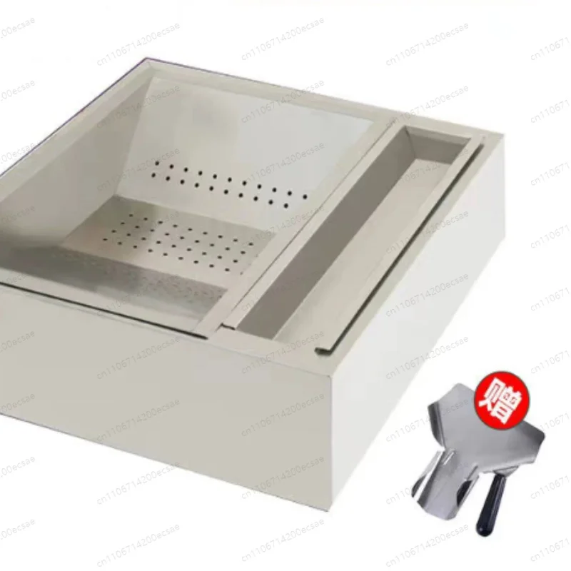 French Fry Workstation Counter French Fry Trough Box Oil Filter, Oil Filter Machine