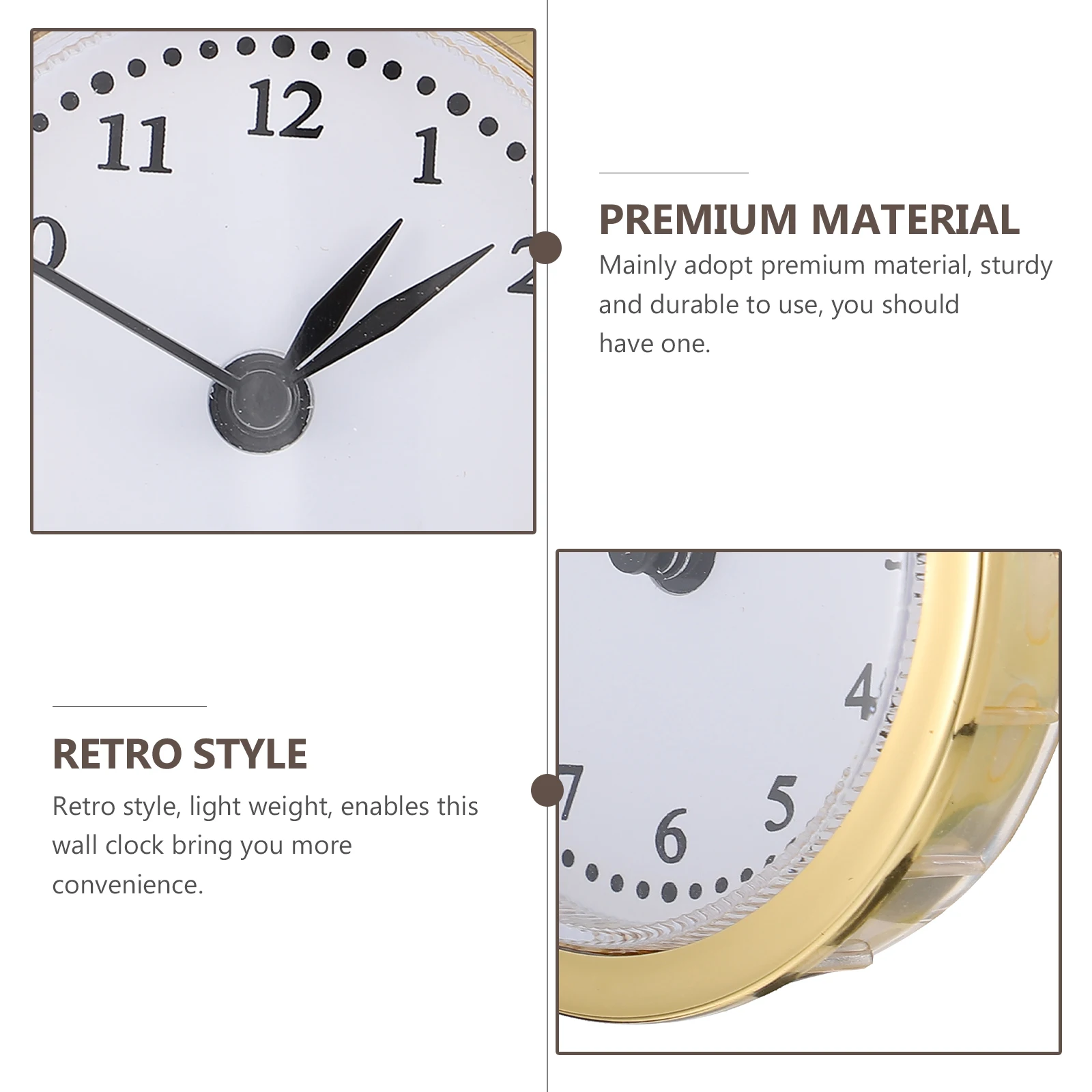 

61mm Quartz Retro Decorative Wall Clock Insert Wall Clock Replacement Arab Numerals Decorative Home Office Store