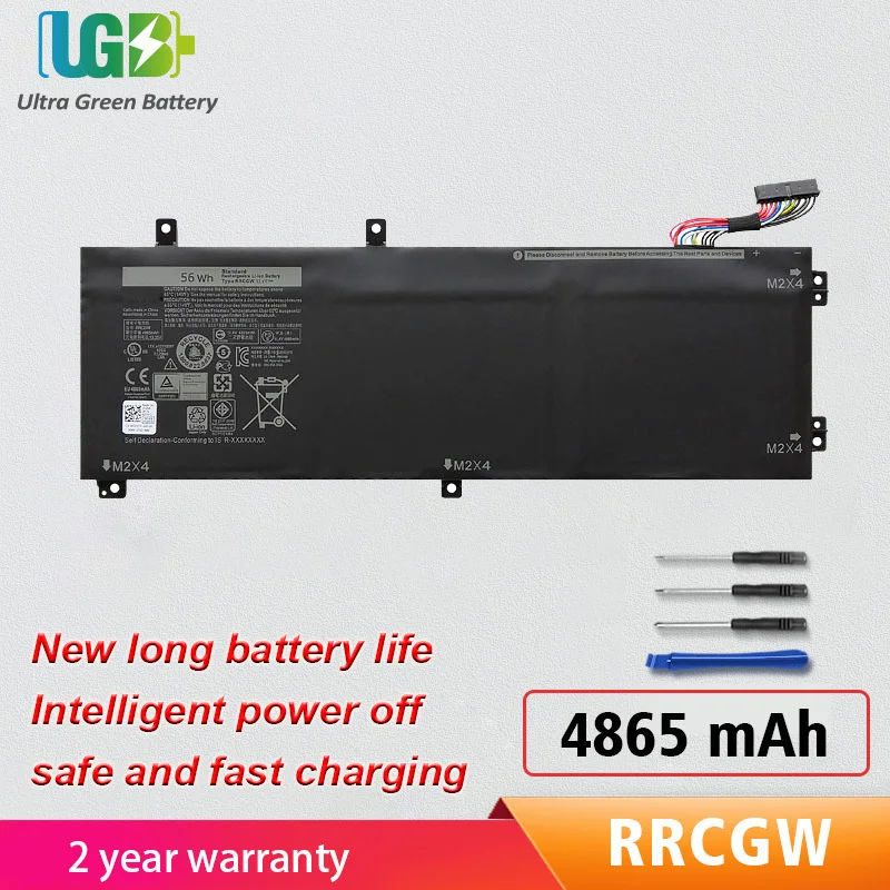 

UGB New RRCGW,M7R96,62MJV,05041C, 5D91C, 5XJ28, 6GTPY, H5H20 Battery for Dell Precision 5520 XPS 15 9560 9550