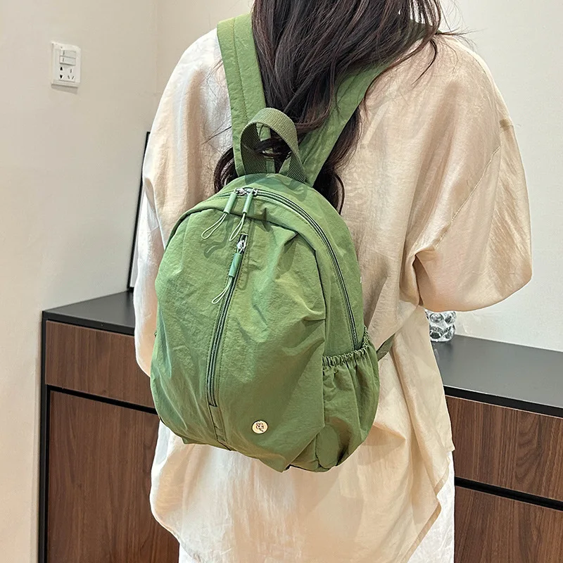 Backpacks All Match New Style Pleated Travel Backpack Lightweight School Backpack Korean Women's Backpack Casual Simple Nylon