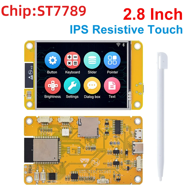 Diymore ESP32-Entwicklungsboard Mit 2,8 Zoll Touchdisplay – WiFi, Bluetooth, LCD TFT, LVGL, IoT (transparentes Gehäuse)