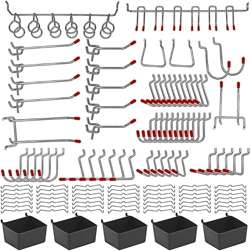 

114pcs Pegboard Hook и Bin Set Metal Организаторы для кормления