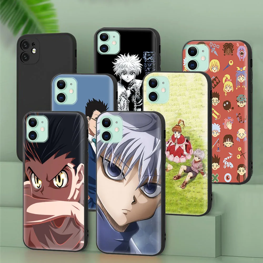 Black Protective Case for Samsung Galaxy S22 Ultra S23 FE Lite 10 Note 20 Plus hunter X Anime hunter Gon Killua