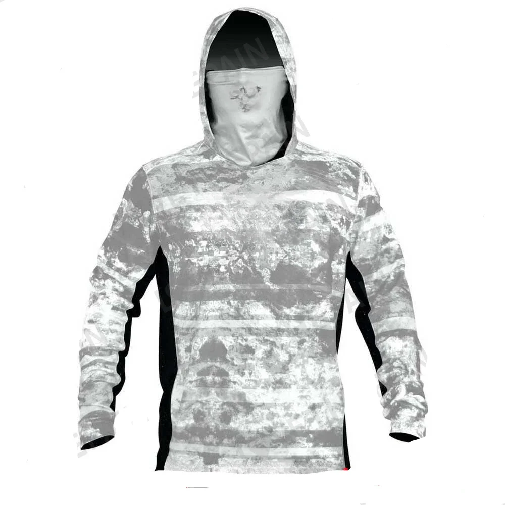 Kids Fishing Shirts Upf 50+ Long Sleeve Fishing Shirt With Mask Neck Gaiter Hoodie Keep Head Face Warm Outdoor Hiking Running - view 5
