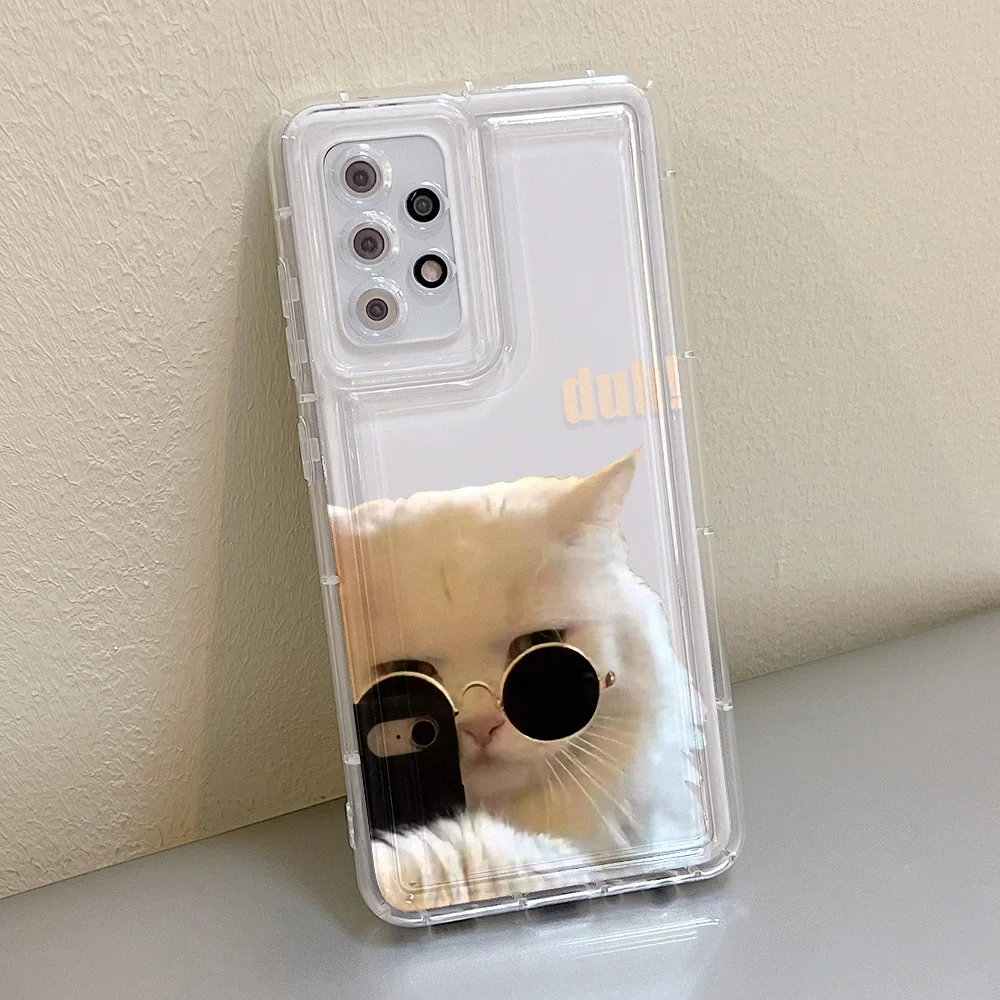 Dog Cat Case For Samsung S24 Ultra Funda S23 Plus 5G S21 S20 FE A55 A54 A53 A52S A35 A34 A33 A32 A15 A14 A13 S22 TPU Funny Cover