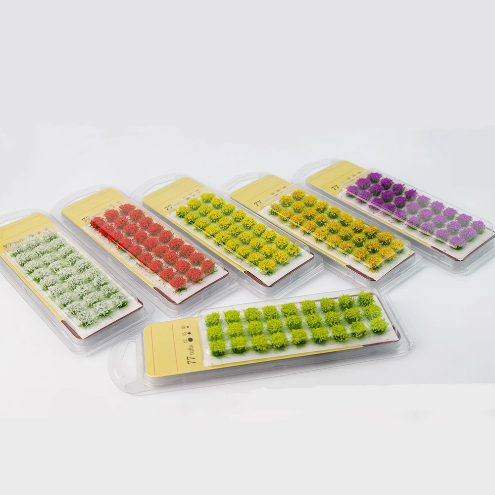 27 قطعة عشب ثابت صغير خصلة زهور العنقودية مجموعات النباتات الاصطناعي ماتي فسكوزي نموذج 10 مللي متر العشب لتقوم بها بنفسك طاولة الرمل المشهد