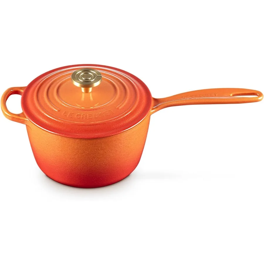 

Эмалированная чугунная фирменная круглая кастрюля 2,25 кварты. Flamme Doree с ручкой тигля