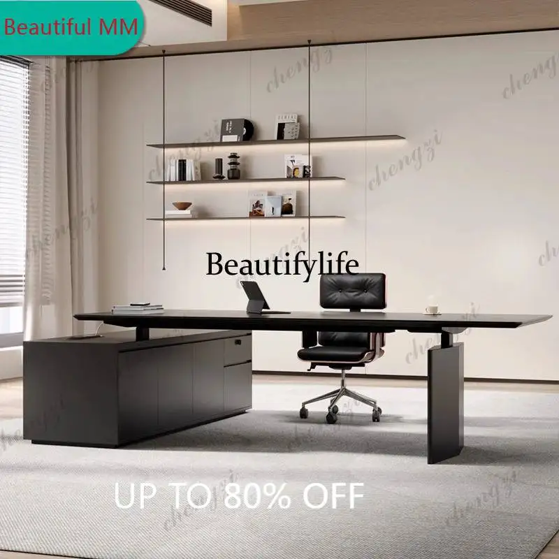 F182 PPP Strong Manager Executive Office Desk Drawers Black Large Cheap Computer Desk Study Adjustable Bureau Tafel