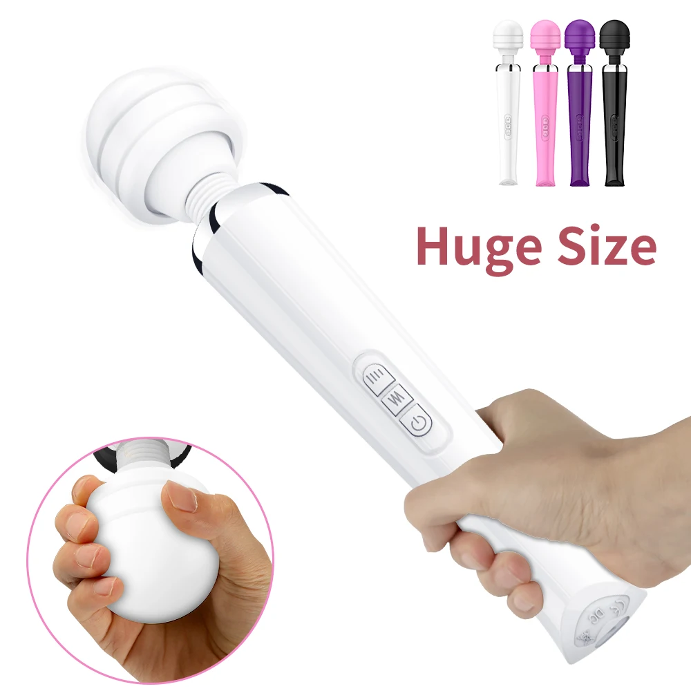 عصا سحرية قوية هزاز للنساء كبير AV مدلك الجسم G بقعة البظر محفز USB شحن الجنس لعب الكبار للمرأة