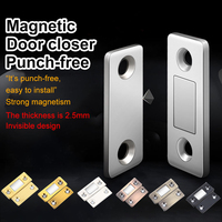 Magnetic Door Catch Ultra-thin Cabinet Magnets Closer Furniture Strong Magnetic Suction with Adhesive Tape for Cupboard