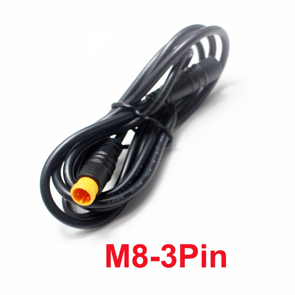 M8 2 3 4 5 6 8 Pin 1M E-bike Speed Sensor male to female M/F Extension connector Cable Electric Bicycle Waterproof Ebike Wire