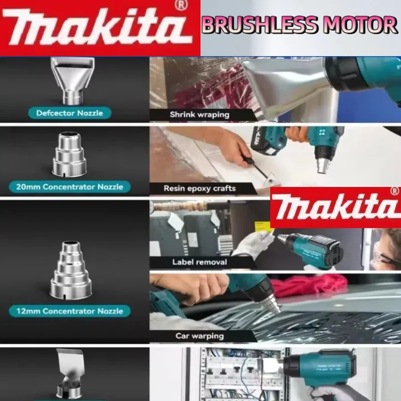 Ich habe mich um ° C Temperaturregelung Heißluftpistole Schnurlose Handheld Heißluftpistole mit LED-Anzeige Löten Thermobläse Neu 18V