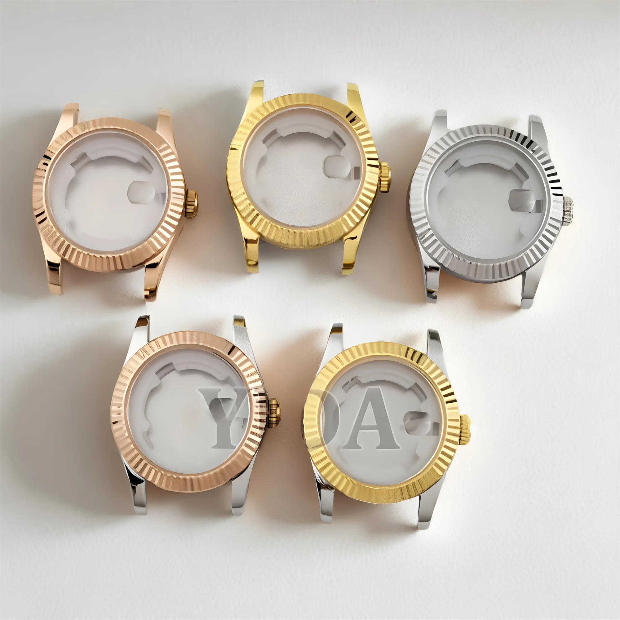 For Datejust NH05 Case 33mm Watch Case Sapphire Crystal 904 Stainless Steel 10ATM Water Resistance Fit NH05 NH06 Movement Parts