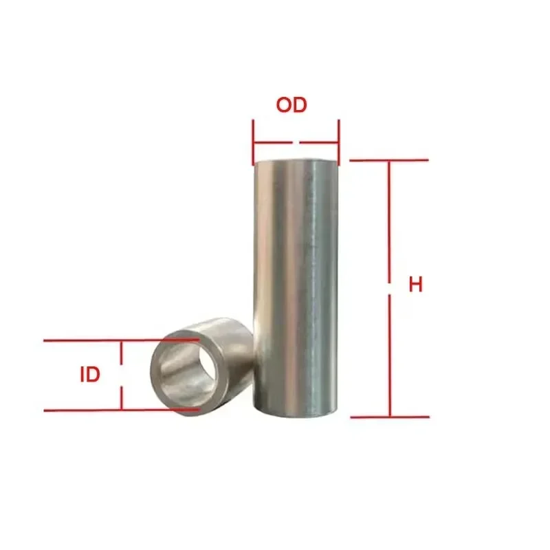 5-10Pcs ID 4mm OD5mm 5.5mm Steel Sleeve Shaft Bushing Spacer Bush No Thread Bushing Stainless Steel Inner Guide Sleeve
