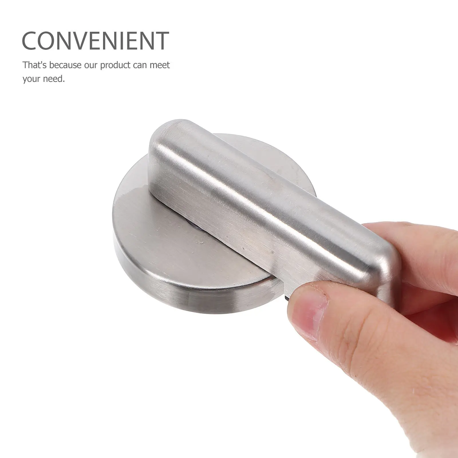 304 Brushed Stainless Steel Keyless Privacy Door Lock with Hollow Turn Knob Green Red Indicator for Restroom Shower Toilet