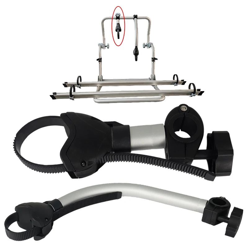 1Pc For Fiamma Bike Block Handlebar Clamp Black For Carry Bike Cycle Bicycle Rack Safety Long Handle/Short Handle Aluminum Alloy