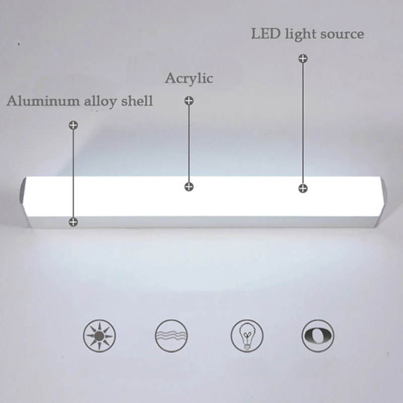 جديد الاكريليك LED مرآة ضوء تركيب بسيط الحمام ديكور مقاوم للماء الجدار مصباح تصميم للمنزل lumaria ديكور **ра