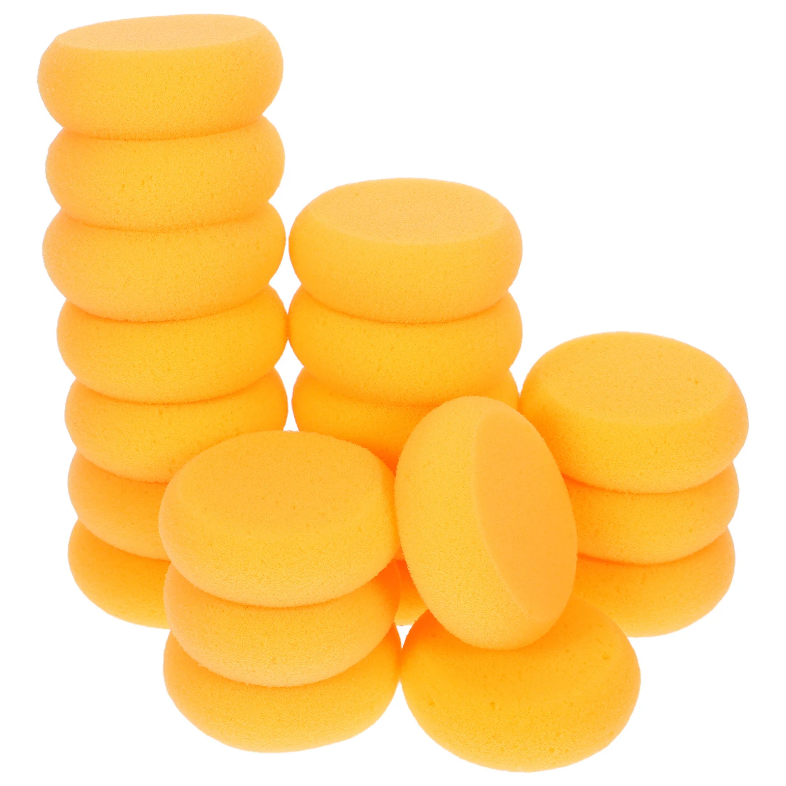 

20pcs Cleaning Sponge Honeycomb High Absorption Reusable Kitchen Bathroom Scrubber Round Non-Scratch Dishwashing Sponge For