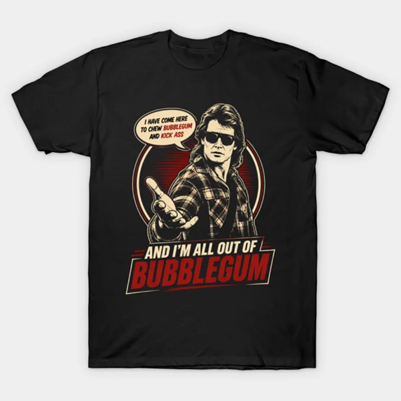 

0529 Retro Sic-Fi They Live Out Of Bubblegum Gift T Shirt John Carpenter Alien film Graphic clothes US Size Tee S-6XL