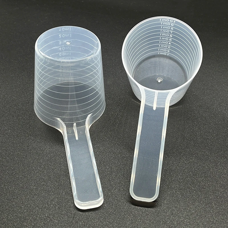 1/2/3/4/5 قطعة ملعقة قياس الحيوانات الأليفة Mea ملعقة الحيوانات الأليفة الغذاء قياس ملعقة مع التخرج دائم البلاستيك تغذية الكلب مجرفة 100 مللي