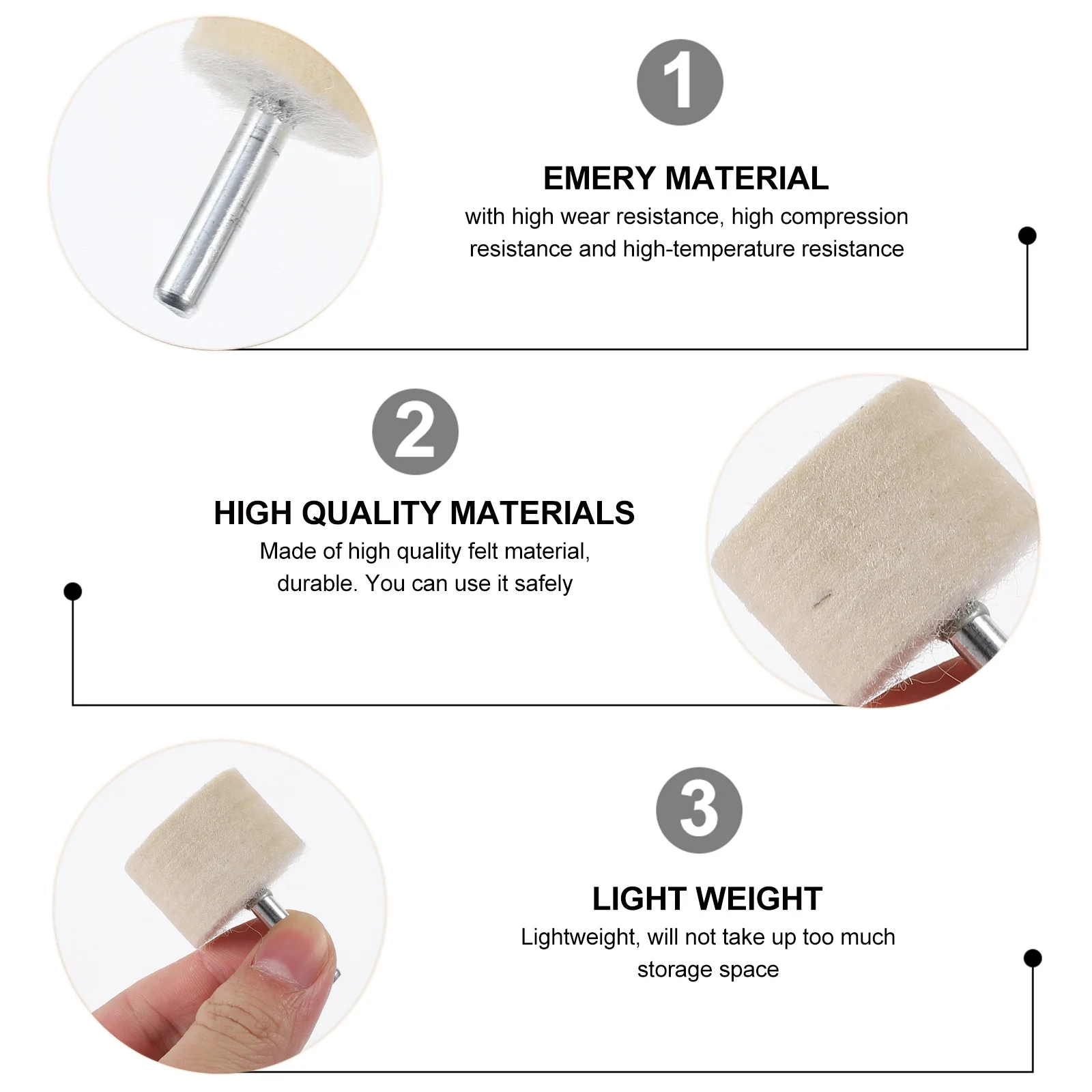 Kit de 8 Embouts de Polissage pour Ongles, 8 Tailles, Recharges d'Outils Électriques de Manucure et Pédicure, Équipement de Polissage Brillant pour Ongles Naturels