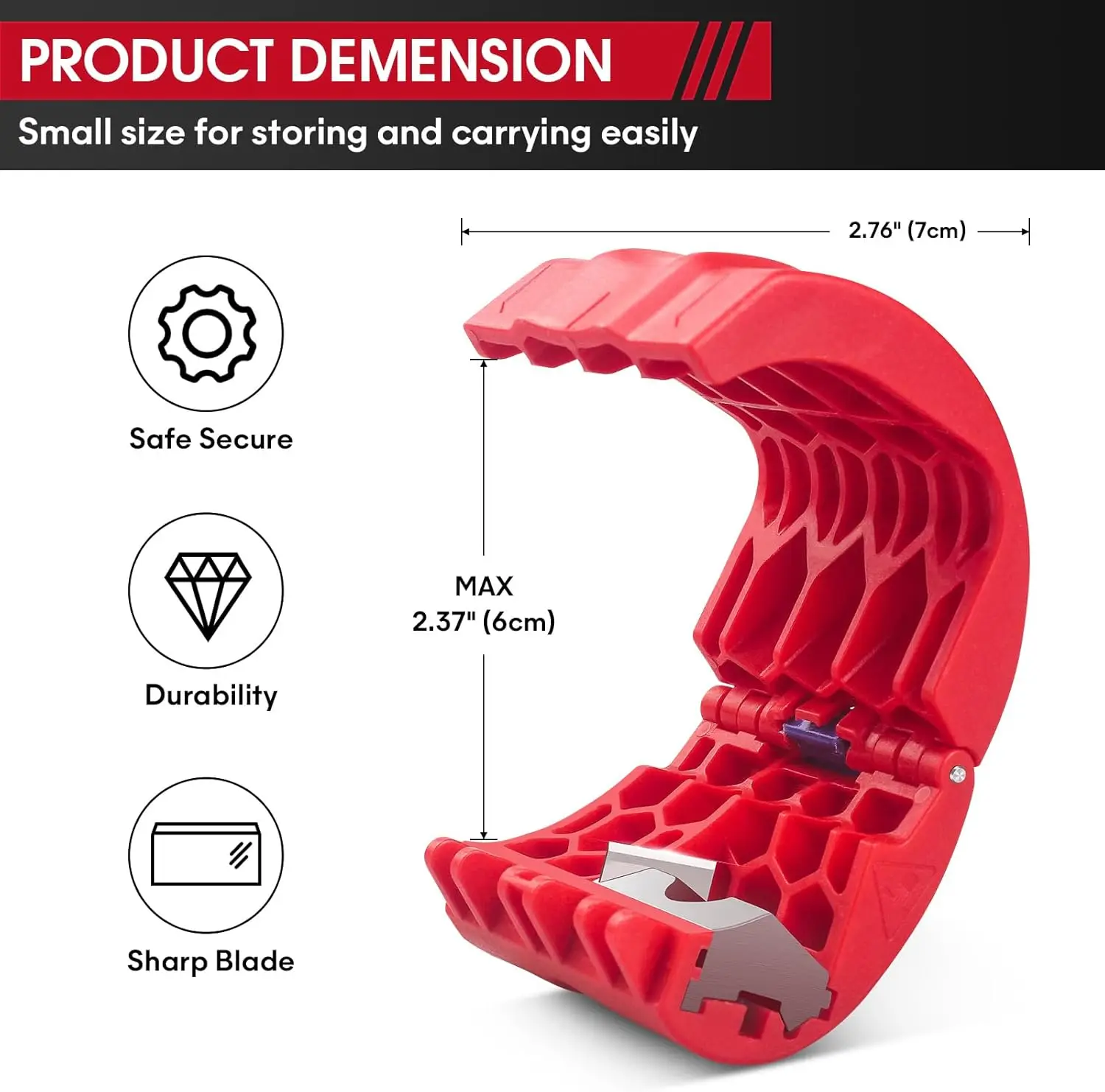 PVC pipe cutter plastic cutter tool Cutter for plastic pipes and sealing sleeves 20 – 50 mm 90 22 10
