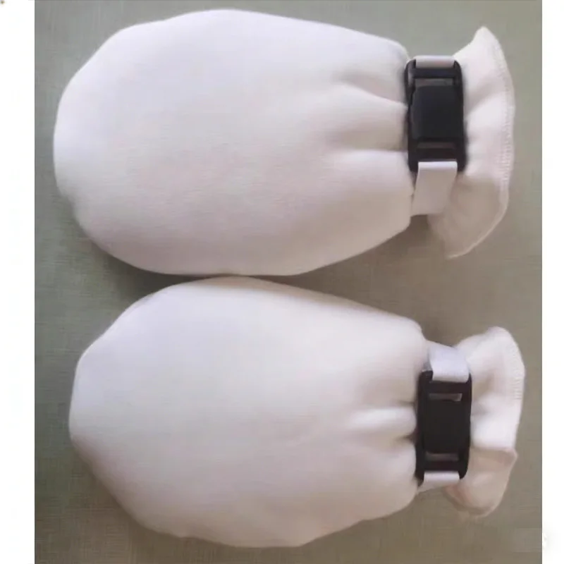 Adult Abdl Thick Cotton Gloves With Magnetic Buckle Adjustment Strap Fixed Wrap Mittens Pure Cotton Velvet Soft Fluffy Cozy Warm