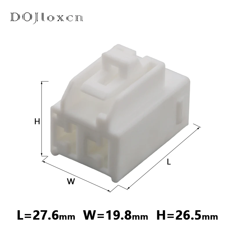 1/5/10/20/50 Sets 2 3-Pins 7282-3020 7283-3020 Auto Connector Hoge Stroom Bedrading Socket 7.8Mm Mannelijke Vrouwelijke Witte Plug