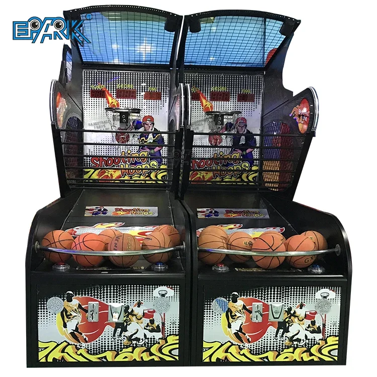 Coin Operated Indoor Sports Basketball Game/Luxury Hoops Basketball Arcade Game Machine With Electric LED Screen