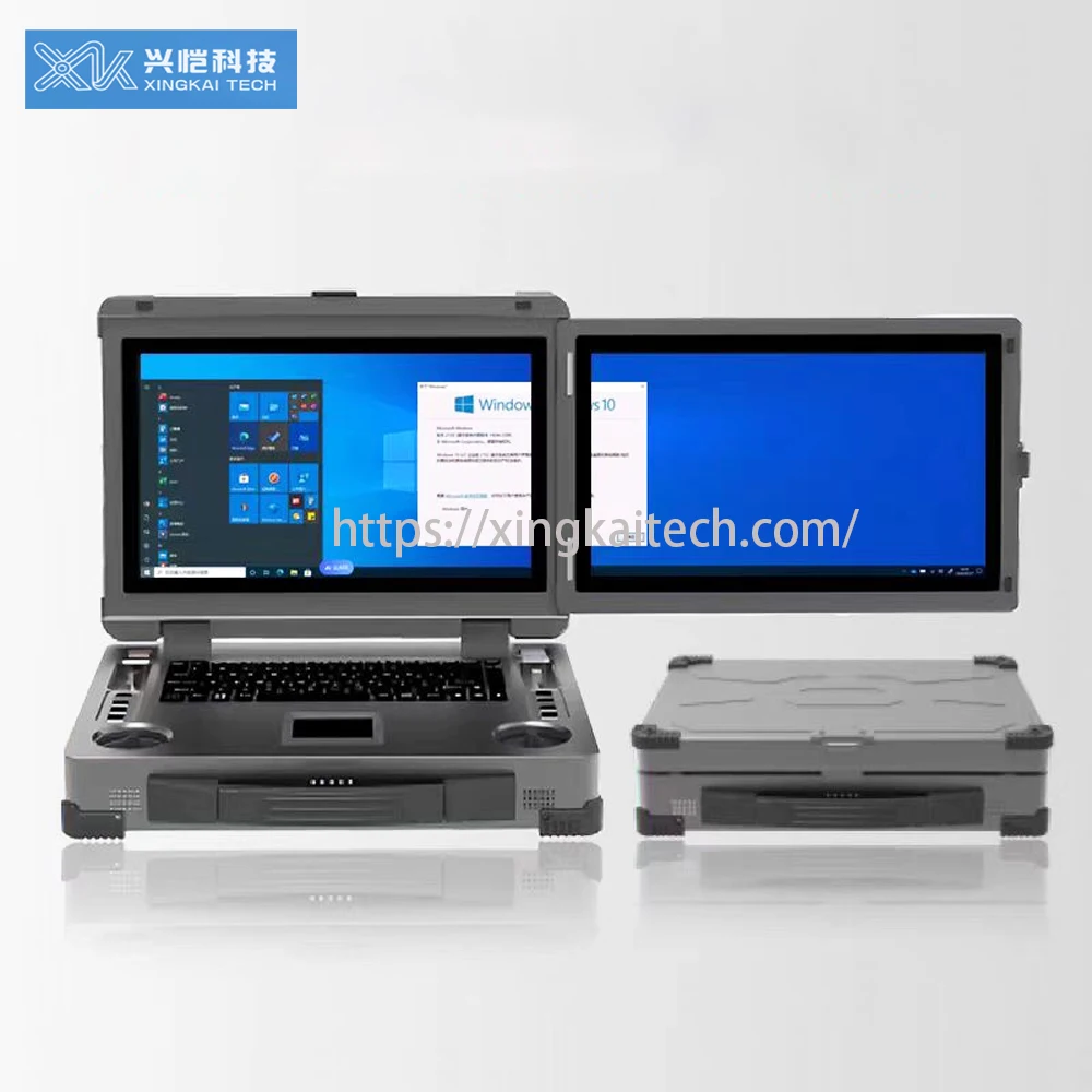 VTOL Drone Ground Station Win10 Dual 15.6 inch FHD Displays HD Integrated Link Remote Control System Definition Transmitter