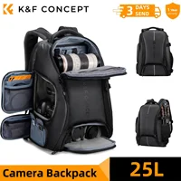 K & F Concept Mochila para cámara de 25L, bolsa impermeable para cámara Sony para cámara DSLR/SLR, funda para lluvia con correa para trípode para portátil de 15""
