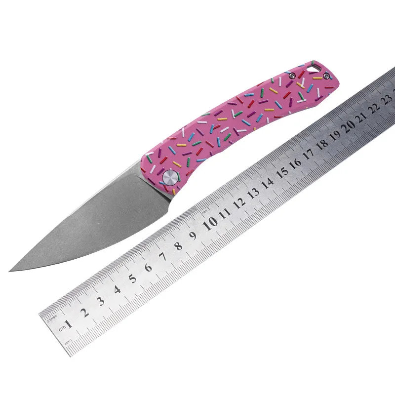 Free Wolf J334 D2 Blade G10 Handle Ball Bearing Survival Hunting EDC Kitchen Knife Outdoor Camping Pocket Folding Knife